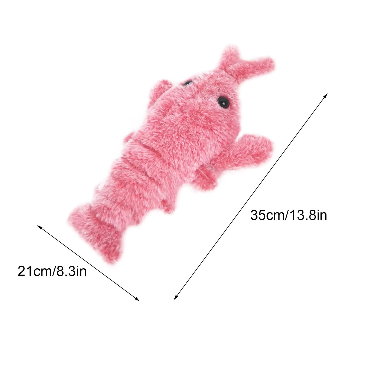 Electric Jumping Cat Toy Shrimp Moving Simulation Lobster Electronic Plush Toys for Pet Dog Cat Children Stuffed Animal Toy
