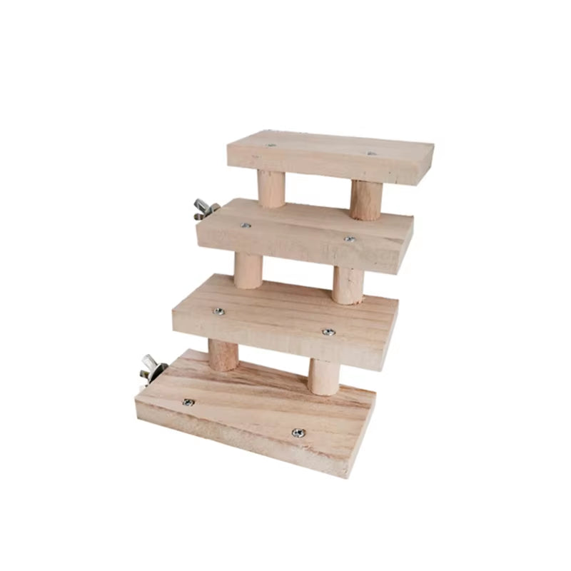 Hamster Ladder Toys 3/4/5/6/7/8 Layers Wood Ladder Bird Parrot Toy Climbing Stairs Pet Toys Gift Pet Cage Accessories