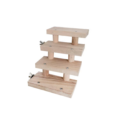 Hamster Ladder Toys 3/4/5/6/7/8 Layers Wood Ladder Bird Parrot Toy Climbing Stairs Pet Toys Gift Pet Cage Accessories