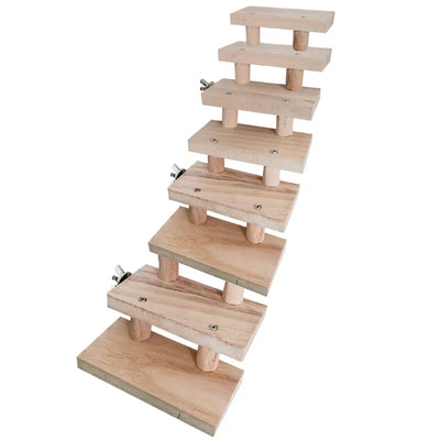 Hamster Ladder Toys 3/4/5/6/7/8 Layers Wood Ladder Bird Parrot Toy Climbing Stairs Pet Toys Gift Pet Cage Accessories