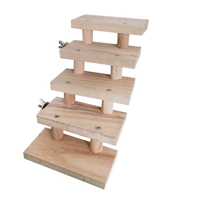 Hamster Ladder Toys 3/4/5/6/7/8 Layers Wood Ladder Bird Parrot Toy Climbing Stairs Pet Toys Gift Pet Cage Accessories