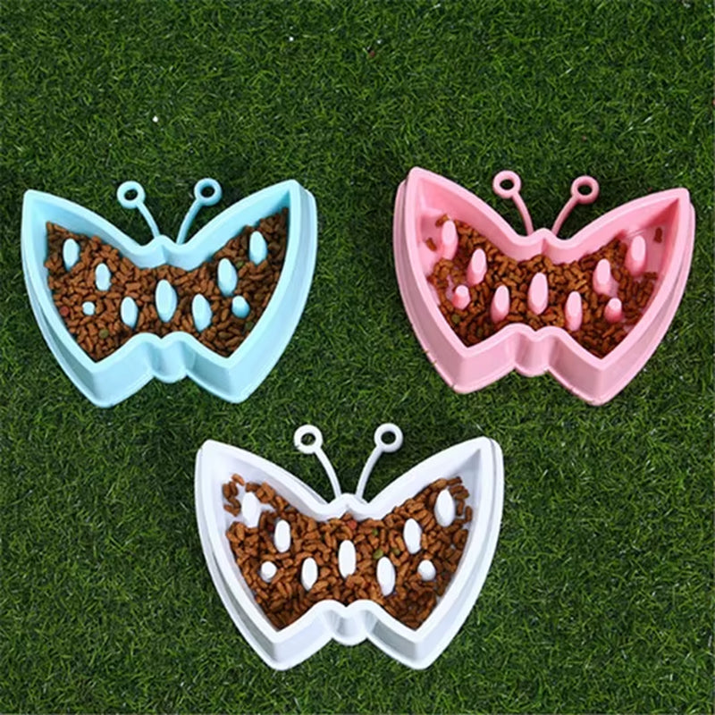 New Pet Dog Bowl Slow Feeder Plastic anti Choking Puppy Cat Eating Dish Bowl Anti-Gulping Food Plate