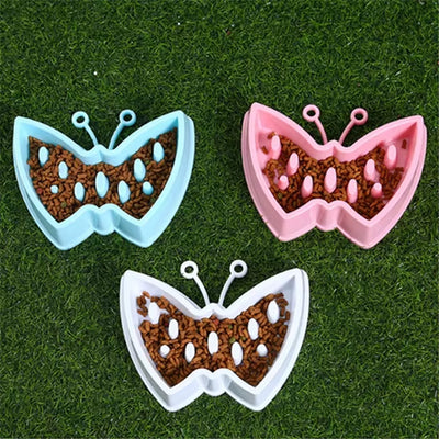New Pet Dog Bowl Slow Feeder Plastic anti Choking Puppy Cat Eating Dish Bowl Anti-Gulping Food Plate